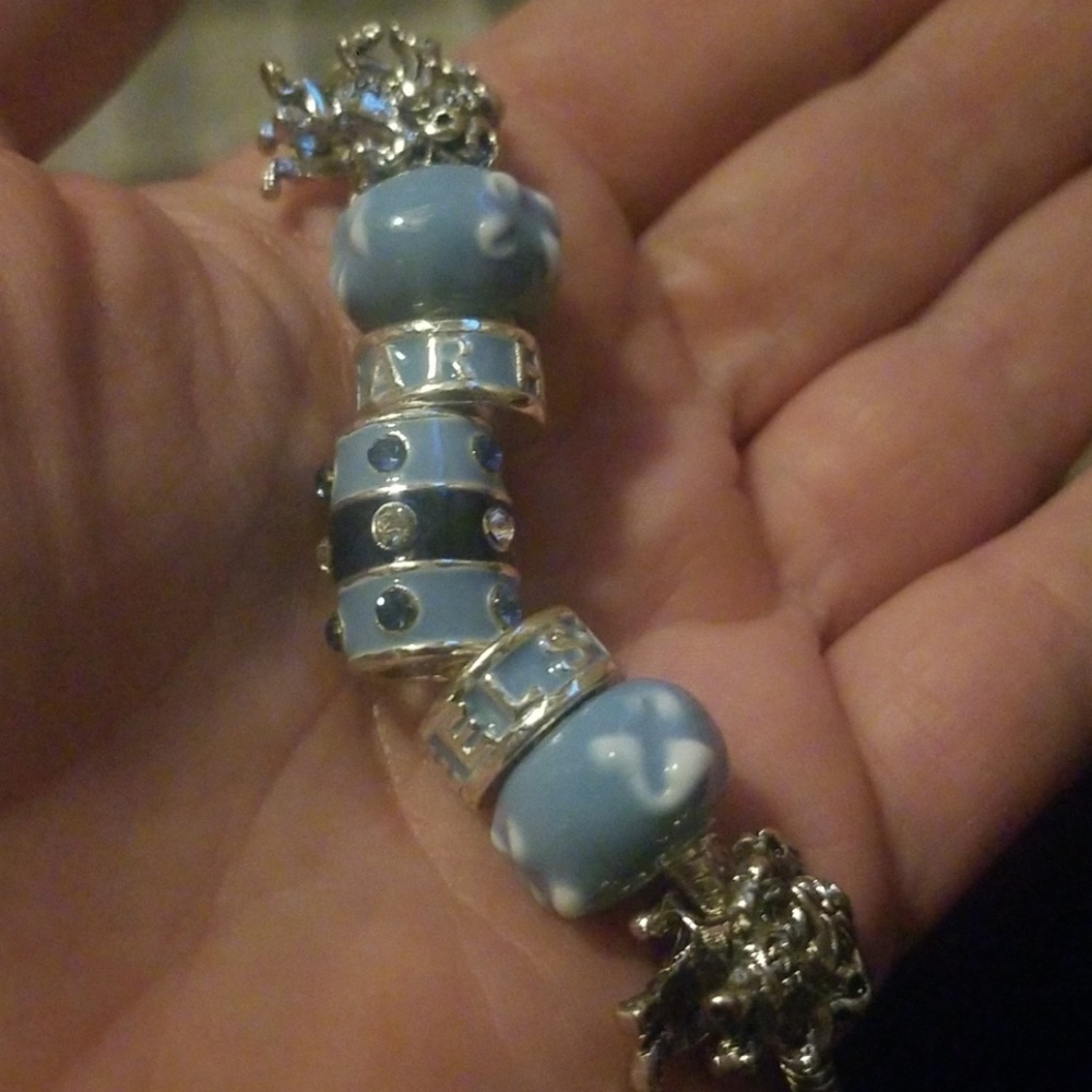 UNC Tarheels Charm Bracelet